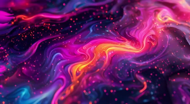 A mesmerizing, abstract painting with vibrant colors and a sense of movement.