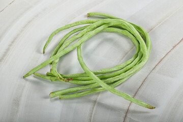 Raw asparagus green bean for cooking