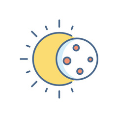 Solar Eclipse vector icon