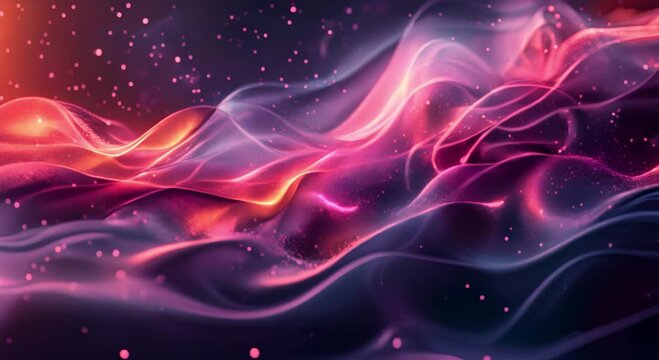 Pink and blue abstract digital painting