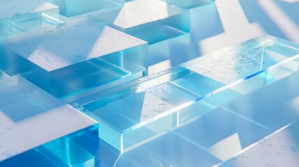 blue glass white background