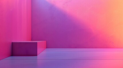 Bold gradient from vibrant purple to bright pink, striking and minimalist color design, energetic and contemporary feel, copy space.,