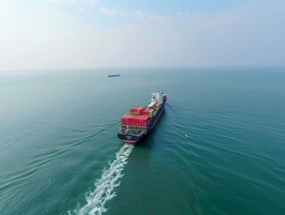 Navigating the Seas: A Smart Cargo Ship's Journey from Custom Container Depot to Open Ocean