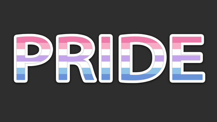 Happy Pride Month Bigender Pride Flag Word Background