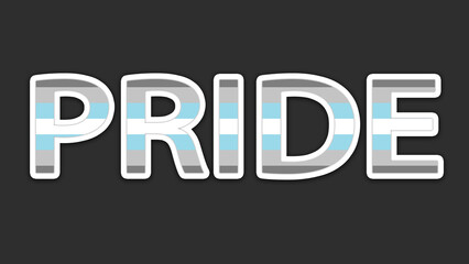 Happy Pride Month Demiboy Pride Flag Word Background