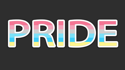 Happy Pride Month Genderflux Pride Flag Word Background