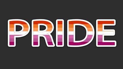 Happy Pride Month Lesbian Pride Flag Word Background
