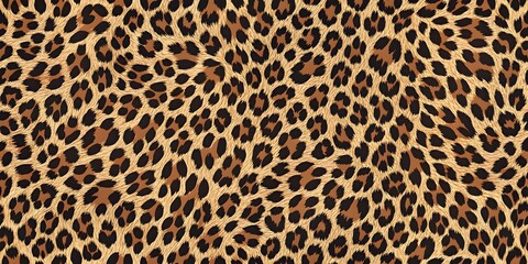 Realistic and Seamless Leopard Skin Pattern Print – Great for Fabric, Wallpaper, and Decor, Animal Skin Pattern Texture Background