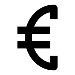 euro sign line icon for ui website and application