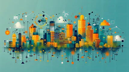 Set of design and development people illustrations. Flat design vector illustrations of graphic and web design and development, social media, creative process, app development