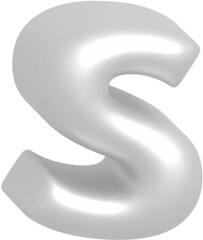 S metallic inflate balloon style alphabet