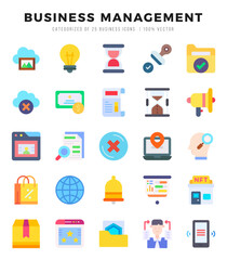 Business Management icons set. Vector illustration.