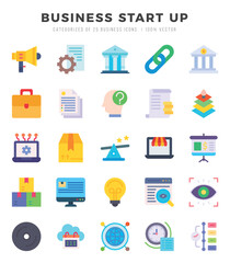 Business Start Up icons set. Vector illustration.
