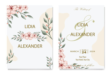 Decorative floral foliage ornamentation for wedding invitations infuses your stationery with natural elegance, evoking the romance and beauty of blooming gardens.