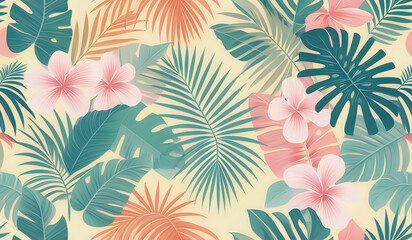 Naklejka premium seamless floral pattern