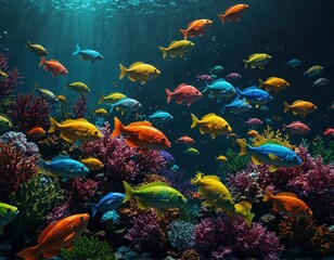 Naklejka premium fish in aquarium