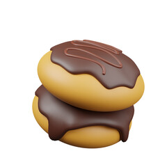 3d icon of chocolate bread