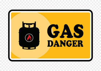 Gas, danger, sticker , vector illustration