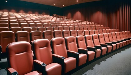Fototapeta premium empty movie theater seats 