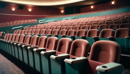 Naklejka premium empty movie theater seats 