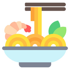 Pad Thai multi color icon, related to street food theme. use for modern concept, web and app development