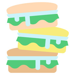 Arepa multi color icon, related to street food theme. use for modern concept, web and app development