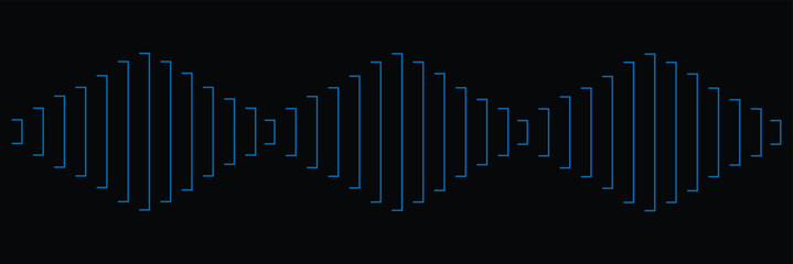 Digital Audio recording vector. Podcast sound waves. 
