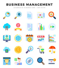 Business Management icons set for website and mobile site and apps.