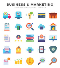 Business & Marketing icons set. Vector illustration.