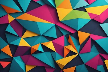 Fototapeta premium Modern design wallpaper, colorful geometric art background