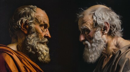 photo for compare Greek painters depicts two famous painters