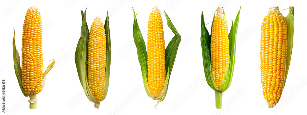 Wall mural corn, isolated, png set, collection - Wall murals