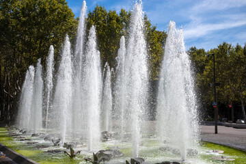 Naklejka premium fountain in the park
