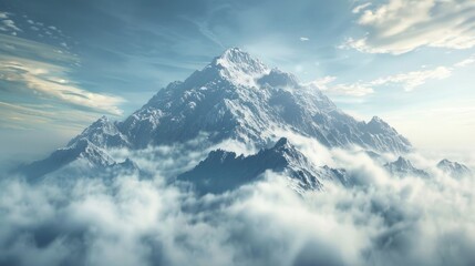 state of mind - mountain background concept with copy space