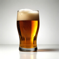 Refreshing glass of beer with frothy head