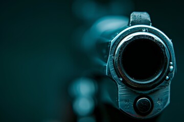 Dynamic shot  bullet casing ejecting from gun, capturing action   olympic games sport concept