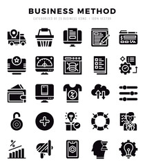 Set of Business Method icons. Vector Illustration.