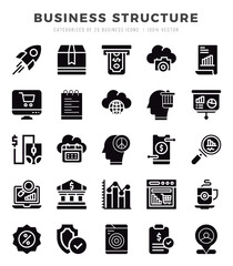 Business Structure icons set for website and mobile site and apps.