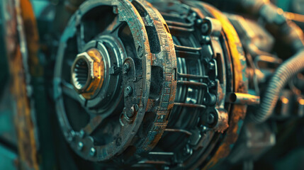 Obraz premium Close-Up of Car Alternator