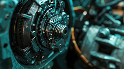 Obraz premium Close-Up of Car Alternator