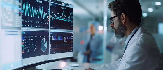 Data analytics tools help doctors analyze trends in patient outcomes and population health.