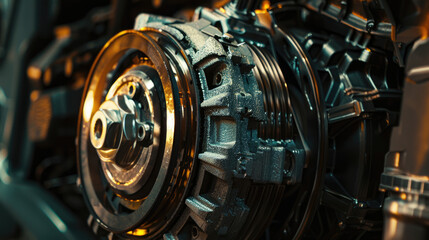 Fototapeta premium Close-Up of Car Alternator