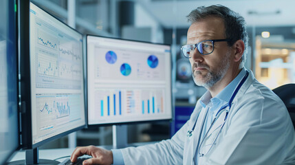 Data analytics tools help doctors analyze trends in patient outcomes and population health.