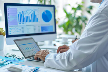 Data analytics tools help doctors analyze trends in patient outcomes and population health. - Powered by Adobe