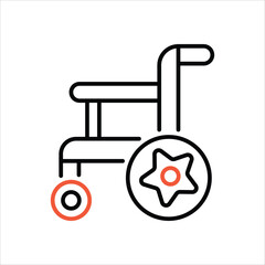 Wheelchair vector icon
