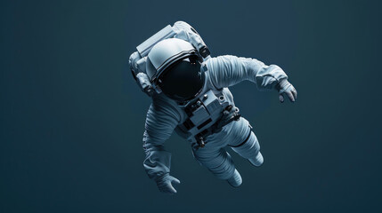 3D Rendered Image of Astronaut in Space