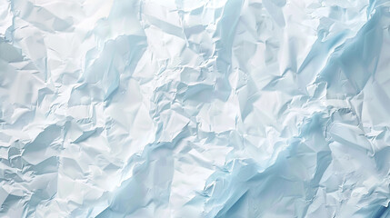 Obraz premium White wrinkled poster mockup on a cool ice wall, isolated paper template for creative advertising.