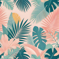 seamless pattern with leaves
