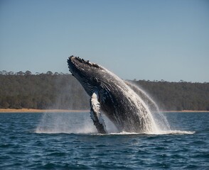 Fototapeta premium dolphin jumping out of water