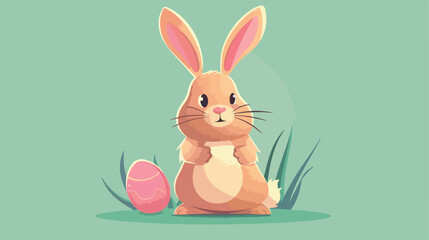 Cute ostern rabbit vector illustration. Easter cartoo